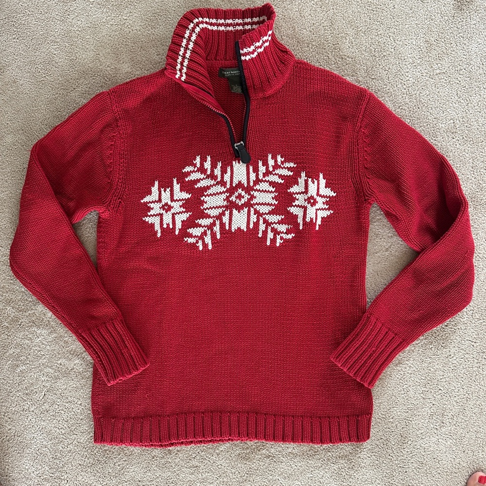 Great Northwest Clothing Company Deep Red Knit sweater for men or woman